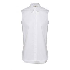 Retail $980 The Row classy sleeveless white shirt
